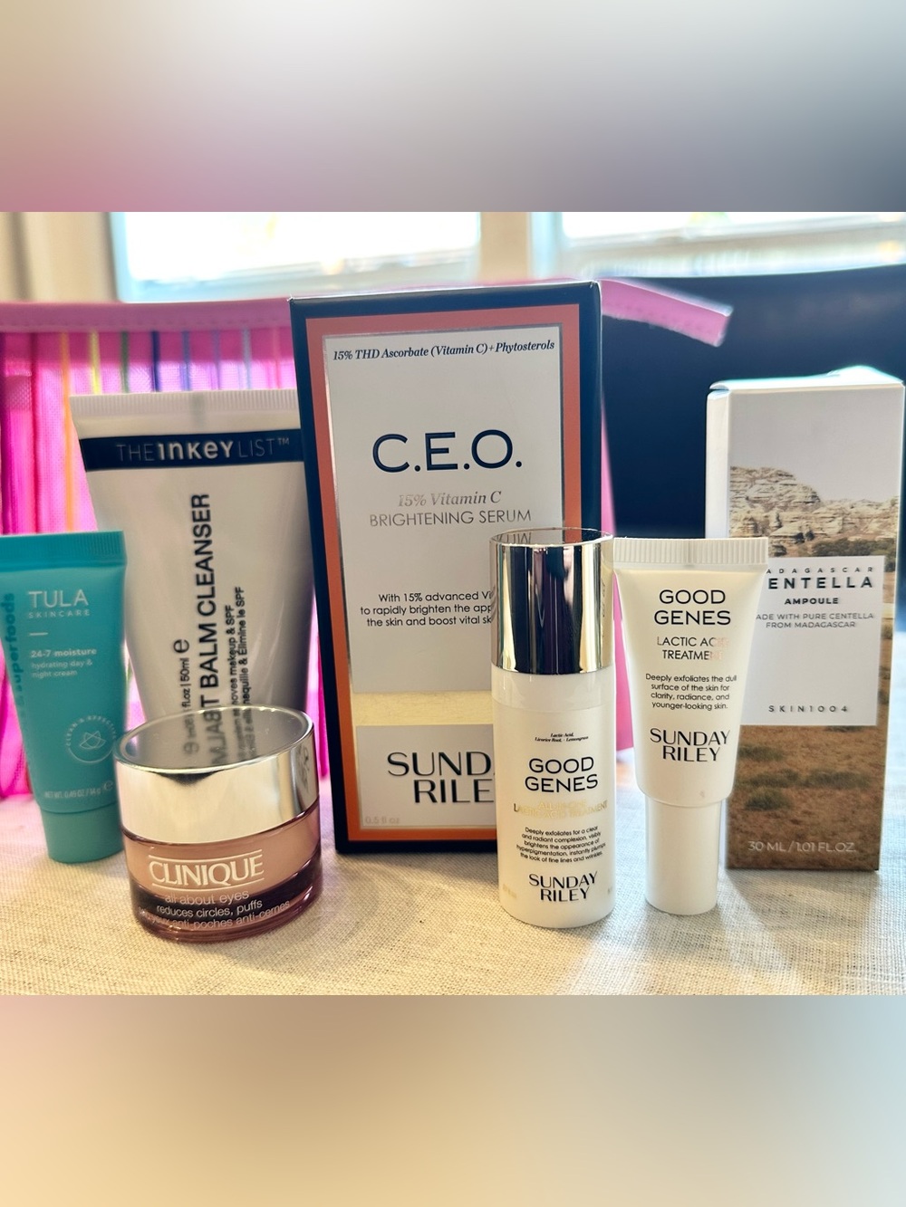 NEW 7-Pc Luxury Skincare Bundle | Sunday Riley, Clinique, TULA & SKIN1004